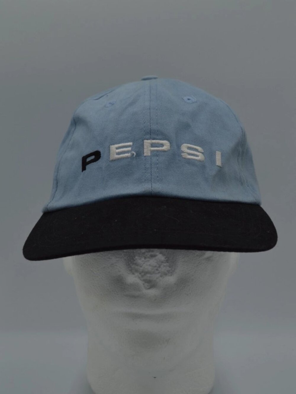 Vintage Pepsi Unisex Blue Black Baseball Cap Spell Out Adjustable Strapback OS